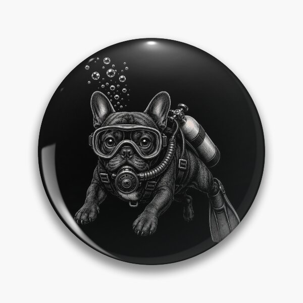 Item preview, French Bulldog Scuba Diver Underwater Adventure designed and sold by yoddel.