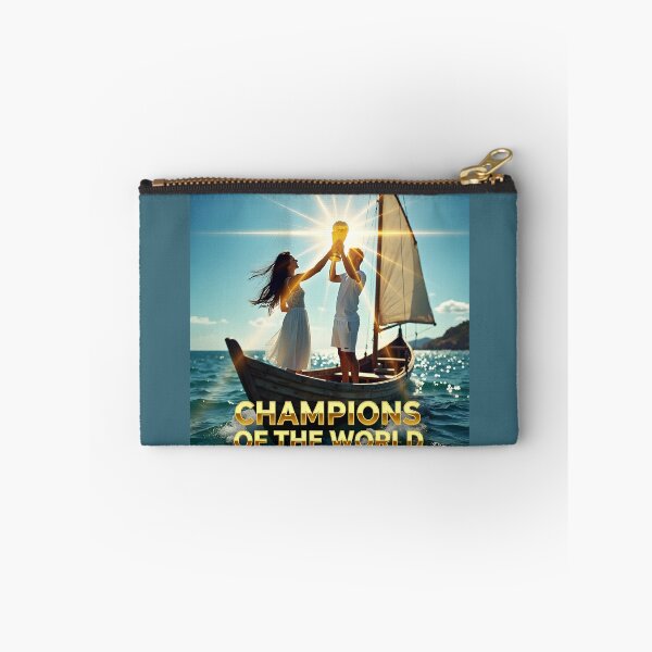 Item preview, Champions of the World Soccer Tournament Poster: Gold Trophy Sailing Victory Art designed and sold by Creative-RE.