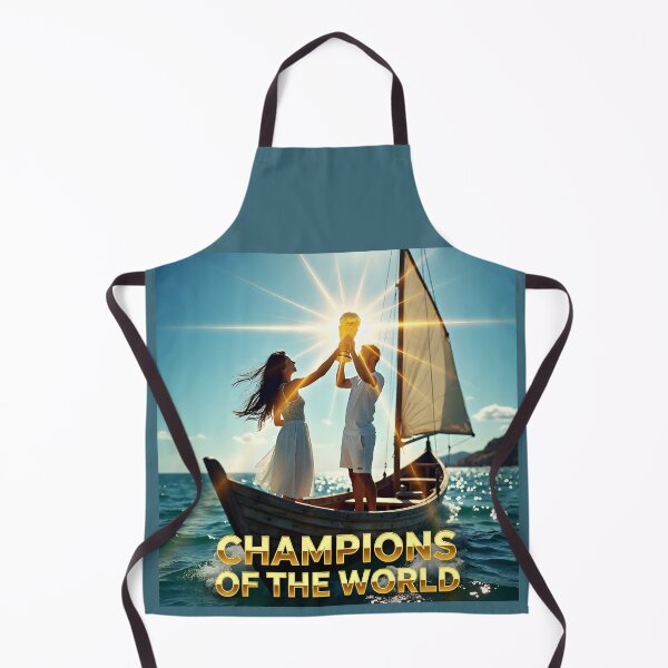 Item preview, Champions of the World Soccer Tournament Poster: Gold Trophy Sailing Victory Art designed and sold by Creative-RE.