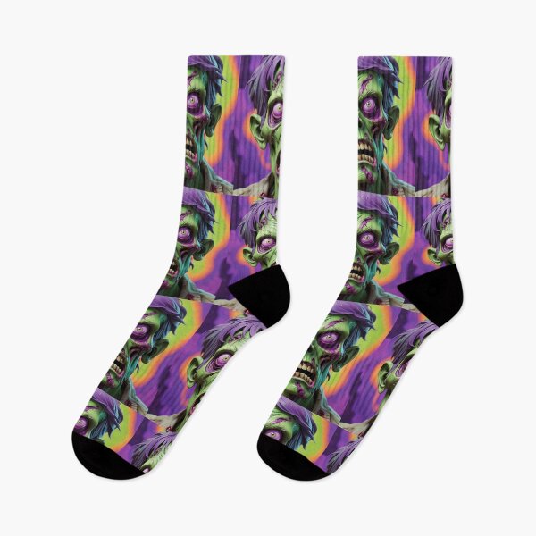 Item preview, Halloween Purple Green Zombie Undead Walking Dead designed and sold by GaffaDesigns.