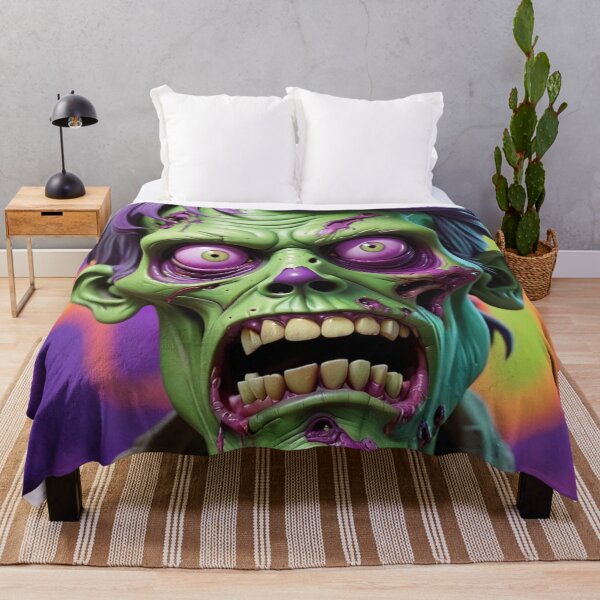 Item preview, Halloween Purple Green Zombie Undead Walking Dead designed and sold by GaffaDesigns.