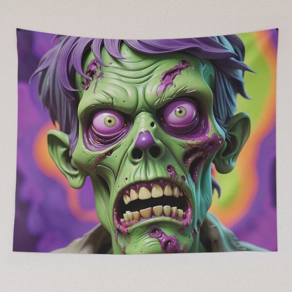 Item preview, Halloween Purple Green Zombie Undead Walking Dead designed and sold by GaffaDesigns.