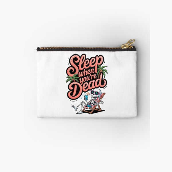 Item preview, Funny Skeleton Beach Sleep When You're Dead Art designed and sold by Outlet Raloel.