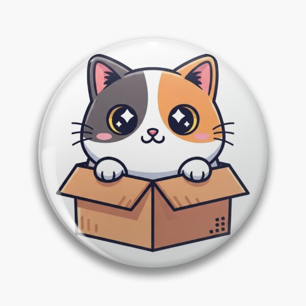 Item preview, Cute If I Fits I Sits Funny Cat Meme Cartoon Art designed and sold by Bangcen.