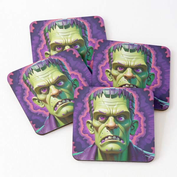 Item preview, Halloween Purple Green Frankenstein Classic Monster designed and sold by GaffaDesigns.