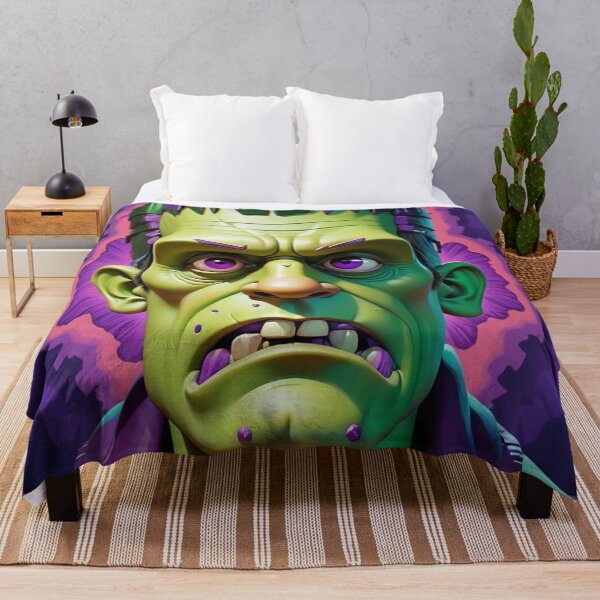 Item preview, Halloween Purple Green Frankenstein Classic Monster designed and sold by GaffaDesigns.