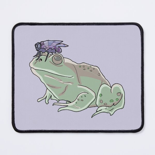 Item preview, Frog with Fly Illustration - Cottagecore and Goblincore Aesthetic Art designed and sold by LeshanArt.