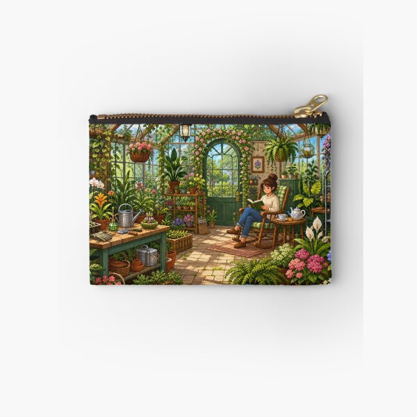 Item preview, Cozy Greenhouse Pixel Art Reading Room designed and sold by Yiruda-Art.