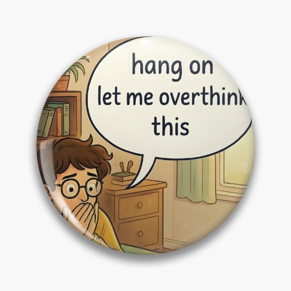 Item preview, Hold on let me overthink this Man anxious on chair designed and sold by ZanyPaintbrush.
