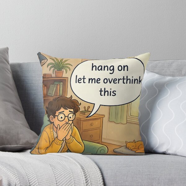 Item preview, Hold on let me overthink this Man anxious on chair designed and sold by ZanyPaintbrush.