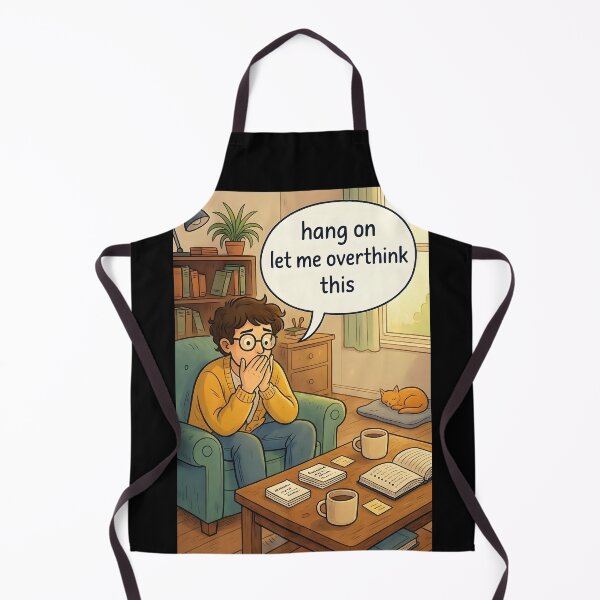 Item preview, Hold on let me overthink this Man anxious on chair designed and sold by ZanyPaintbrush.