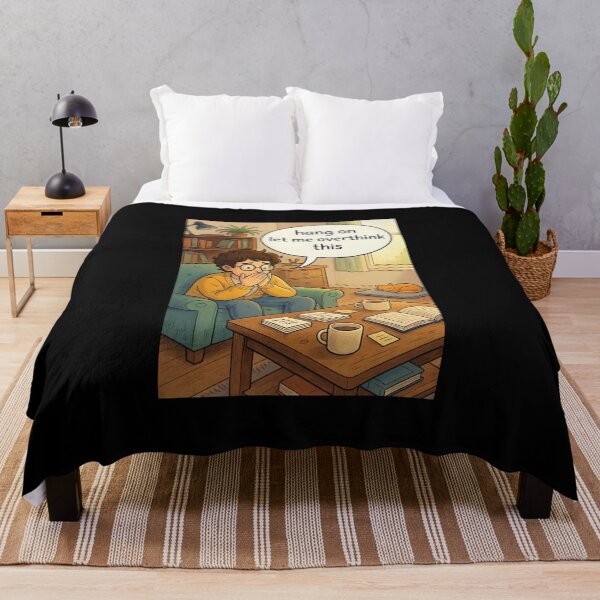 Item preview, Hold on let me overthink this Man anxious on chair designed and sold by ZanyPaintbrush.