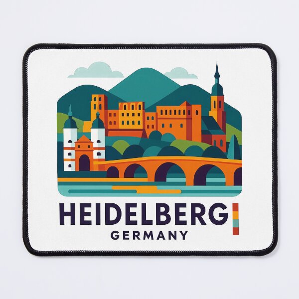 Item preview, Heidelberg Germany Travel Souvenir - Castle & Old Bridge Art designed and sold by OzzFrequency.