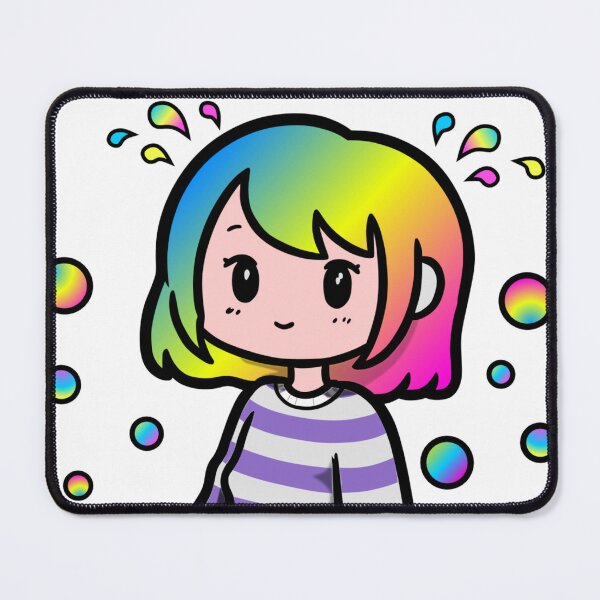 Item preview, Cute Rainbow Chibi Girl | Kawaii Pastel Aesthetic Cartoon Illustration designed and sold by SandaiMaker.