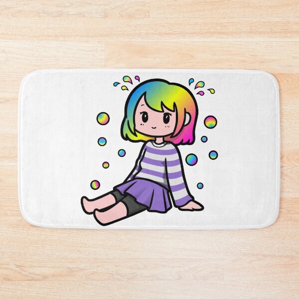 Item preview, Cute Rainbow Chibi Girl | Kawaii Pastel Aesthetic Cartoon Illustration designed and sold by SandaiMaker.