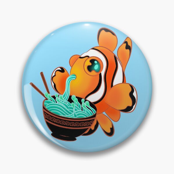 Item preview, ​Cute Clownfish Eating Anemone Ramen designed and sold by NinkleArt.