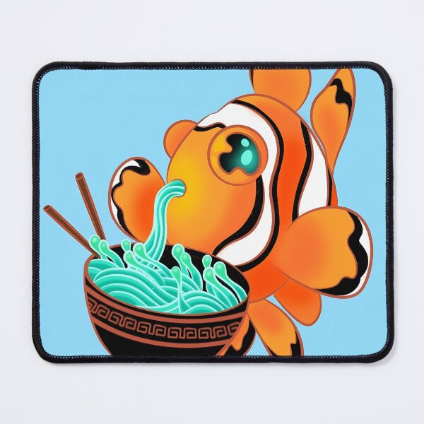 Item preview, Cute Clownfish Eating Anemone Ramen designed and sold by NinkleArt.