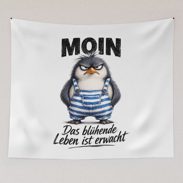Item preview, Moin Das Blühende Leben Ist Erwacht Grumpy Penguin designed and sold by yoddel.