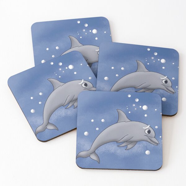 Item preview, Cute Dolphin Underwater - Sea Illustration designed and sold by Mohr-Color.
