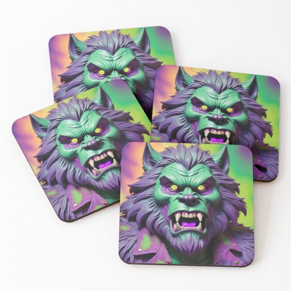 Item preview, Halloween Purple And Green Werewolf Classic Monster designed and sold by GaffaDesigns.