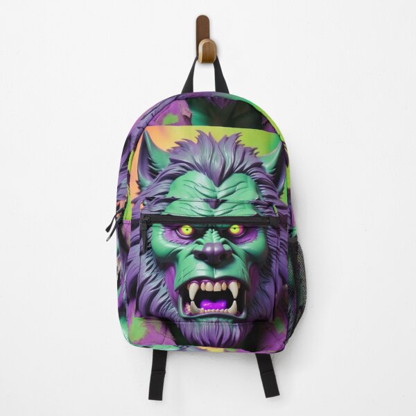 Item preview, Halloween Purple And Green Werewolf Classic Monster designed and sold by GaffaDesigns.