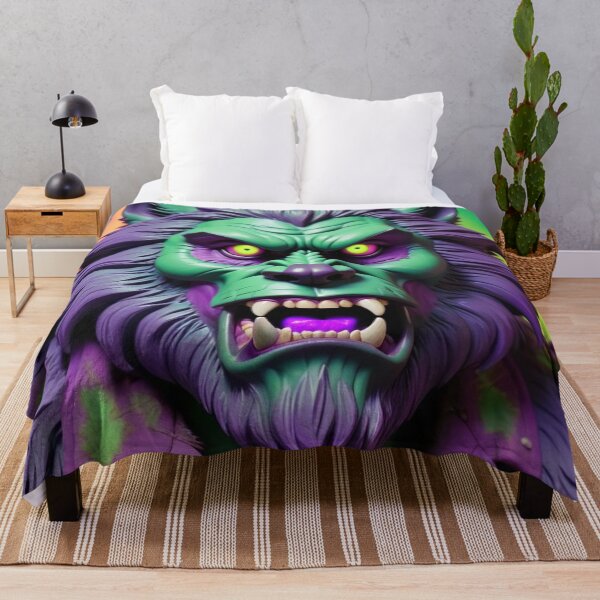 Item preview, Halloween Purple And Green Werewolf Classic Monster designed and sold by GaffaDesigns.