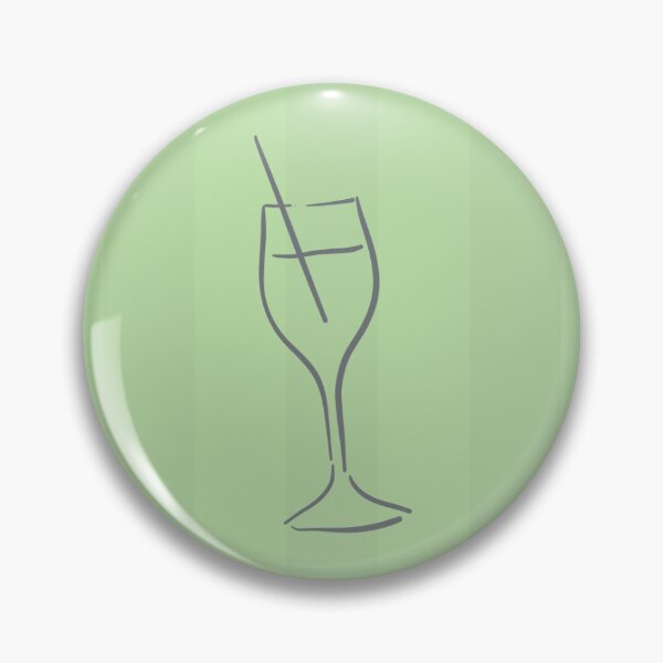 Item preview, Minimalist Cocktail Glass Green Line Art designed and sold by TanjaSkrkic.