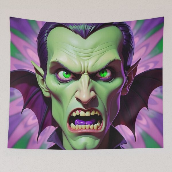 Item preview, Halloween Purple Green Vampire Dracula Classic Monster designed and sold by GaffaDesigns.