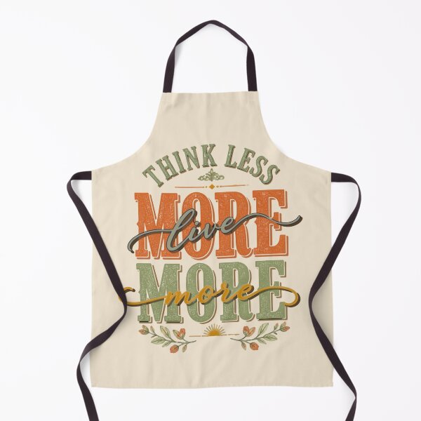 Item preview, Think Less, Live More | Vintage Retro Inspirational Typography designed and sold by tareankush.