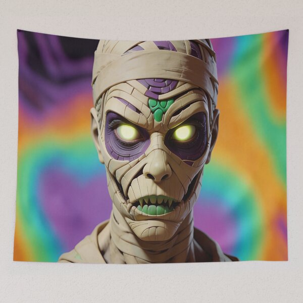 Item preview, Halloween Purple Green Mummy Classic Monster designed and sold by GaffaDesigns.