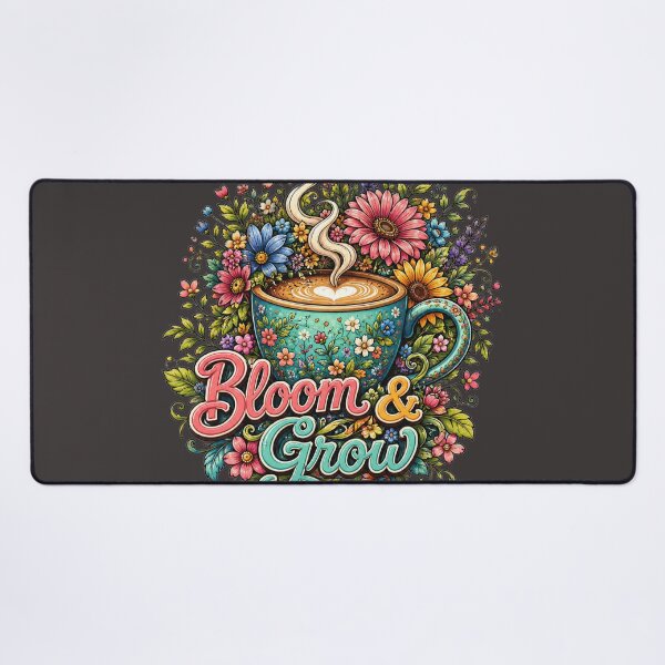 Item preview, Bloom & Grow – Floral Coffee Cup | Cute Inspirational Cartoon Illustration designed and sold by SmikiM.