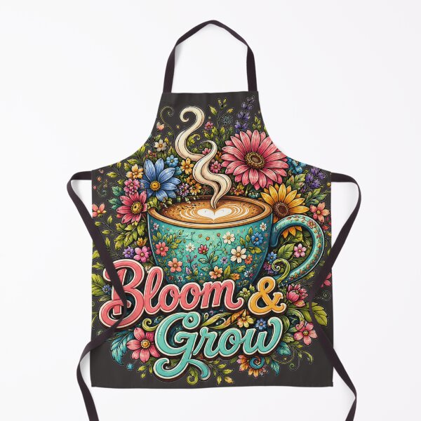 Item preview, Bloom & Grow – Floral Coffee Cup | Cute Inspirational Cartoon Illustration designed and sold by SmikiM.
