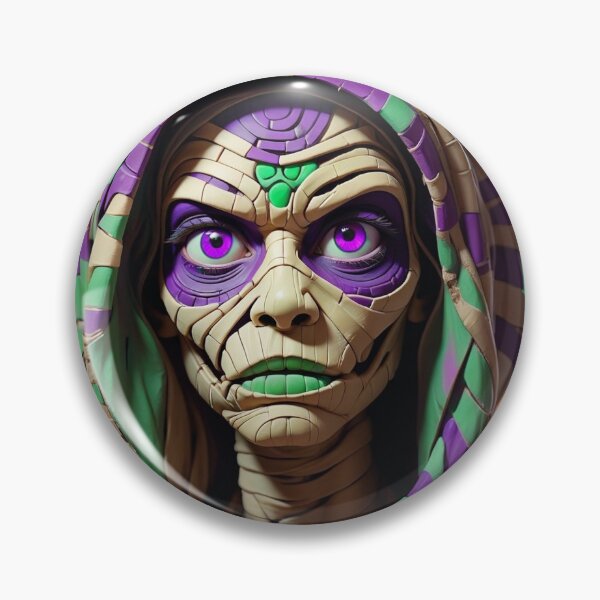 Item preview, Halloween Purple Green Female Mummy Classic Monster designed and sold by GaffaDesigns.