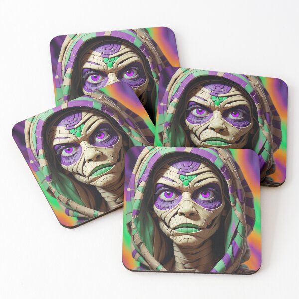 Item preview, Halloween Purple Green Female Mummy Classic Monster designed and sold by GaffaDesigns.
