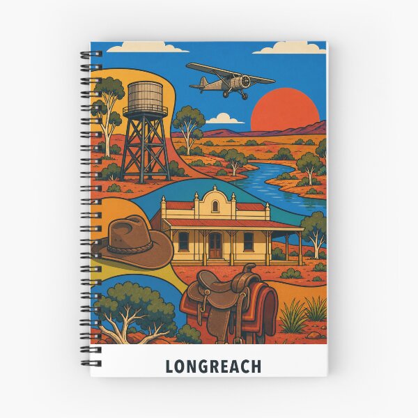 Item preview, Longreach Stockmans Hall Aircraft Thomson River and Tower designed and sold by Print My Town.