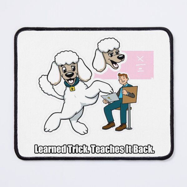 Item preview, Poodle - Learned Trick Teaches It Back - Funny Poodle Gift designed and sold by pawdrops.