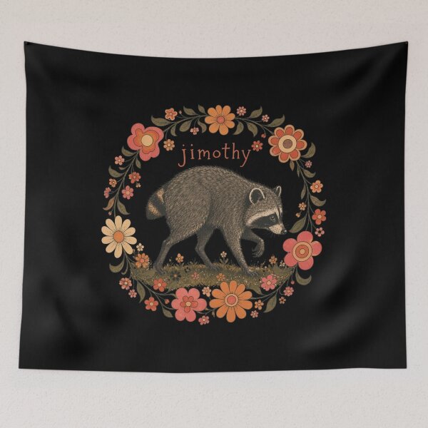 Item preview, Jimothy The Raccoon - Woodland Animal Art Seattle Souvenir - Whimsical Cryptid Bin Panda designed and sold by oddbrick-parade.