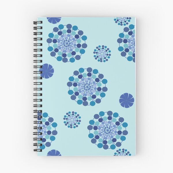 Item preview, Seamless Blue Geometric Floral Pattern with Abstract Flowers on Light Blue Background designed and sold by ChaReePat.