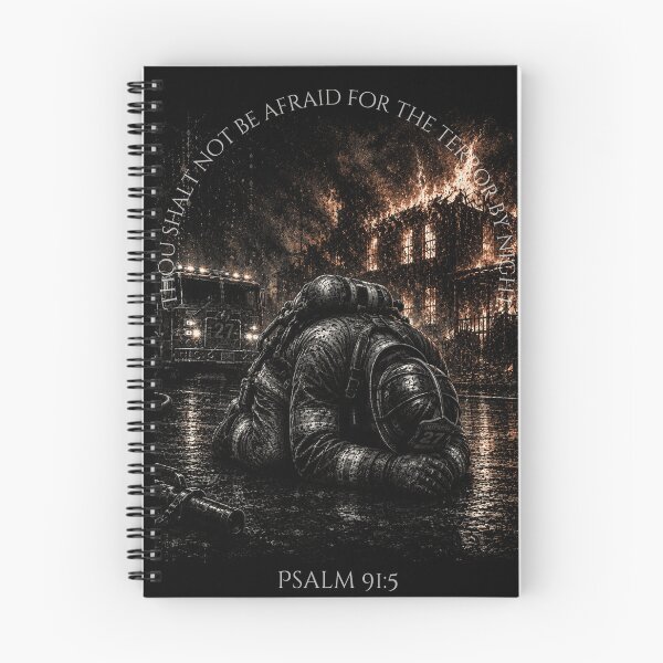Item preview, Firefighter Psalm 91:5 Shirt - Terror By Night Christian First Responder Gift designed and sold by CovenantCross.