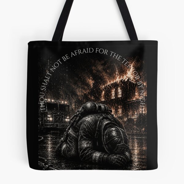 Item preview, Firefighter Psalm 91:5 Shirt - Terror By Night Christian First Responder Gift designed and sold by CovenantCross.