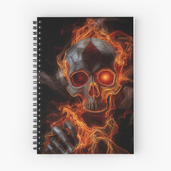 Item preview, Creepy Scary Surreal Flaming Skull Halloween designed and sold by GaffaDesigns.