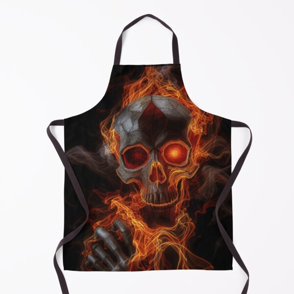 Item preview, Creepy Scary Surreal Flaming Skull Halloween designed and sold by GaffaDesigns.