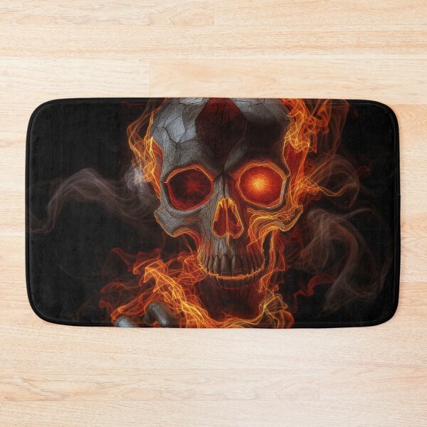 Item preview, Creepy Scary Surreal Flaming Skull Halloween designed and sold by GaffaDesigns.