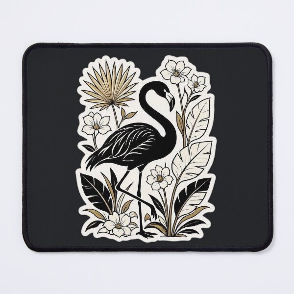 Item preview, Black Flamingo – Gothic Tropical Illustration designed and sold by Roberta Calabrese.