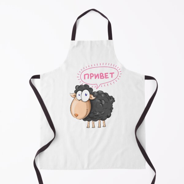 Item preview, Privet. Cute Black Sheep Saying "Hello." Russian Greeting. Russian Shirt. designed and sold by ShrimpAndGrits.