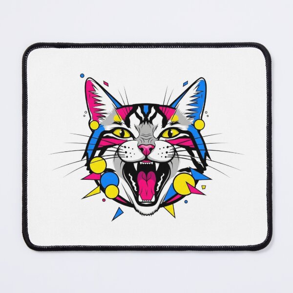Item preview, Funny Abstract Geometric Cat Meme Vibrant Art designed and sold by Bangcen.