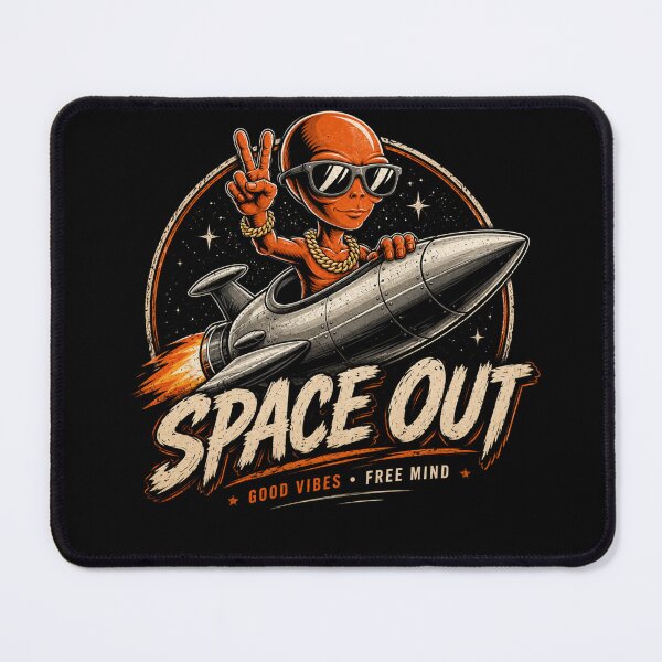 Item preview, Space Out Alien Rocket Shirt | Funny UFO Space Graphic Tee | Retro Vintage Sci-Fi Gift | Good Vibes Free Mind designed and sold by Prime legend .