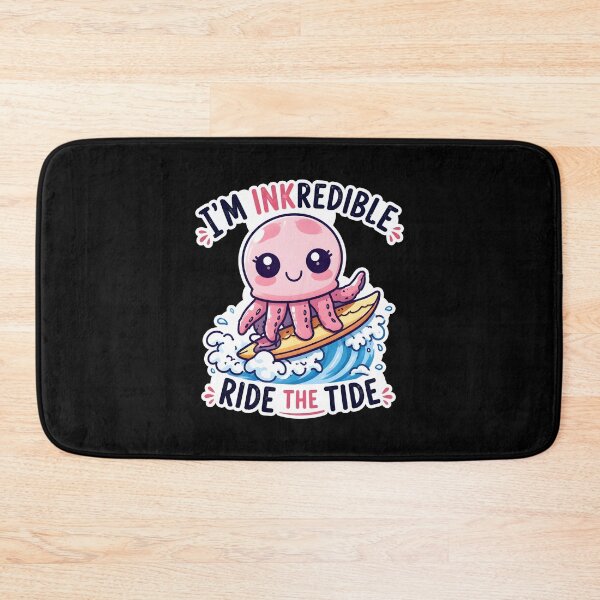 Item preview, Cute Jellyfish Surfing Ride the Tide designed and sold by Canvas-Whispers.