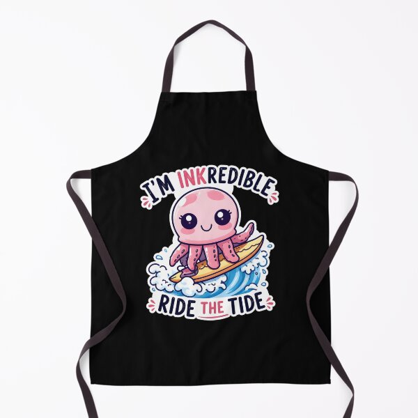 Item preview, Cute Jellyfish Surfing Ride the Tide designed and sold by Canvas-Whispers.
