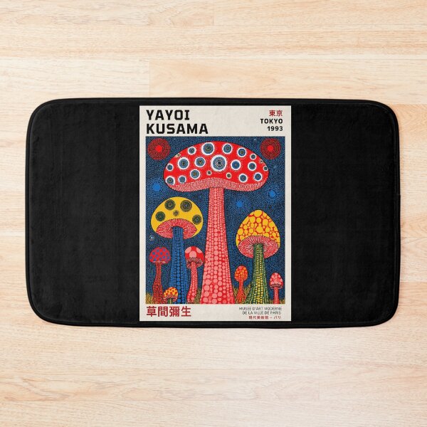 Item preview, Yayoi Kusama Mushroom Poster Print 1993 - Red Psychedelic Mushroom Wall Art, Colorful Polka Dot Tokyo Art Decor designed and sold by HappyGrandmaUB.